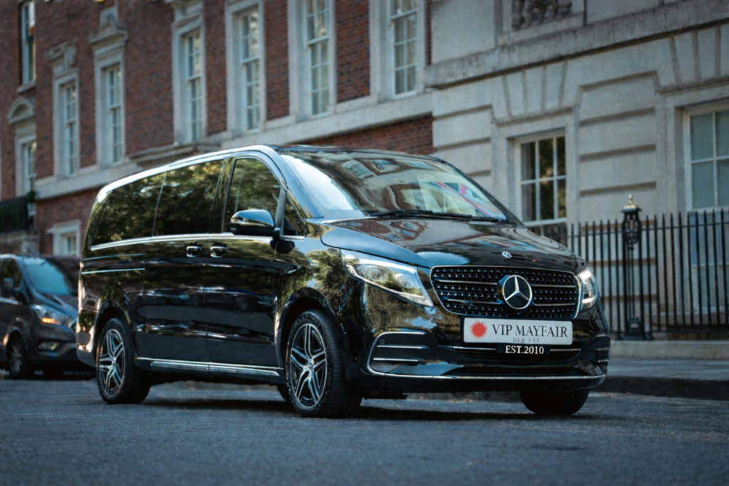 Mercedes V-Class luxury chauffeur vehicle used for Six Senses London airport transfers and VIP family travel